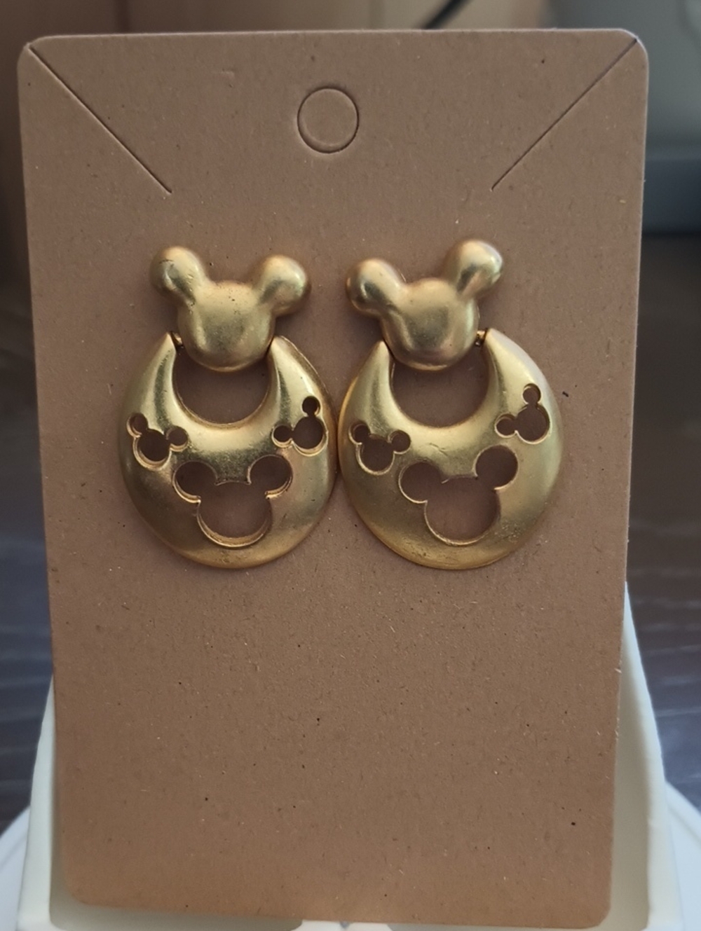 Mickey Mouse Cutout Dangle Earrings
